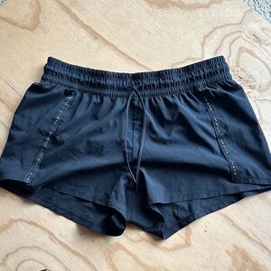 Women’s Les Mill Reebok Black Athletic Shorts with Drawstring large